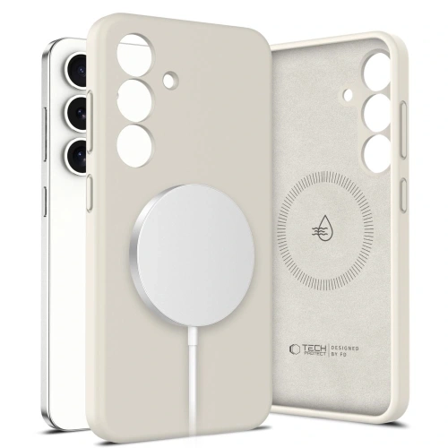 Kup Etui Tech-Protect Liquid Silicone MagSafe Samsung Galaxy S25 Cosmic Latte - THP3780 - {ean13} - Sklep Home Screen