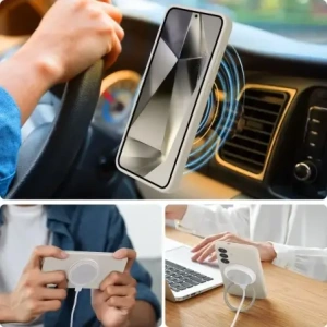 Buy Tech-Protect Liquid Silicone MagSafe Samsung Galaxy S25 Cosmic Latte - THP3780 - {ean13} - Home Screen Store Europe