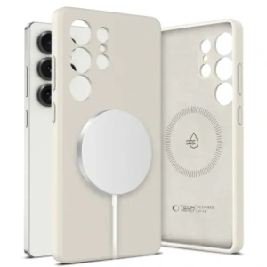 Buy Tech-Protect Liquid Silicone MagSafe Samsung Galaxy S25 Ultra Cosmic Latte - THP3781 - {ean13} - Home Screen Store Europe