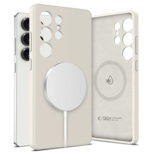 Kup Tech-Protect Flüssigsilikon MagSafe Samsung Galaxy S25 Ultra Cosmic Latte - THP3781 - {ean13} - Sklep Home Screen