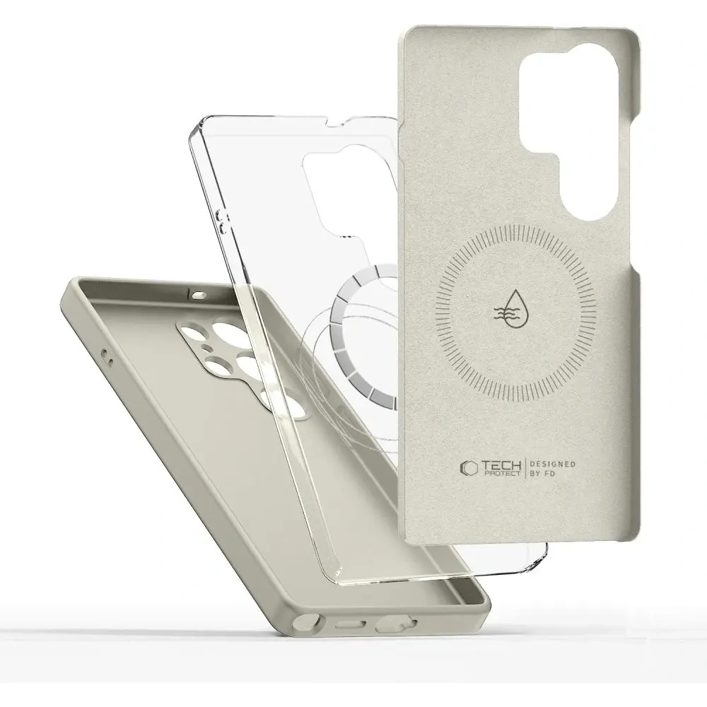 Etui Tech-Protect Liquid Silicone MagSafe Samsung Galaxy S25 Ultra Cosmic Latte