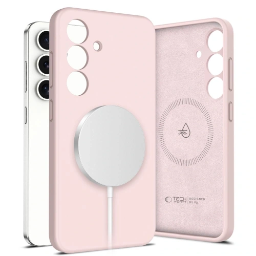Kup Tech-Protect Silicon lichid MagSafe Samsung Galaxy S25 Pearl roz - THP3782 - {ean13} - Sklep Home Screen