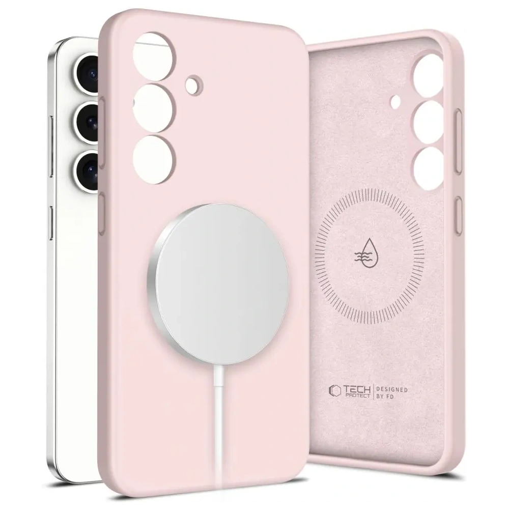 Etui Tech-Protect Liquid Silicone MagSafe Samsung Galaxy S25 Pink Pearl