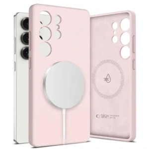 Buy Tech-Protect Liquid Silicone MagSafe Samsung Galaxy S25 Ultra Pink Pearl - THP3783 - {ean13} - Home Screen Store Europe