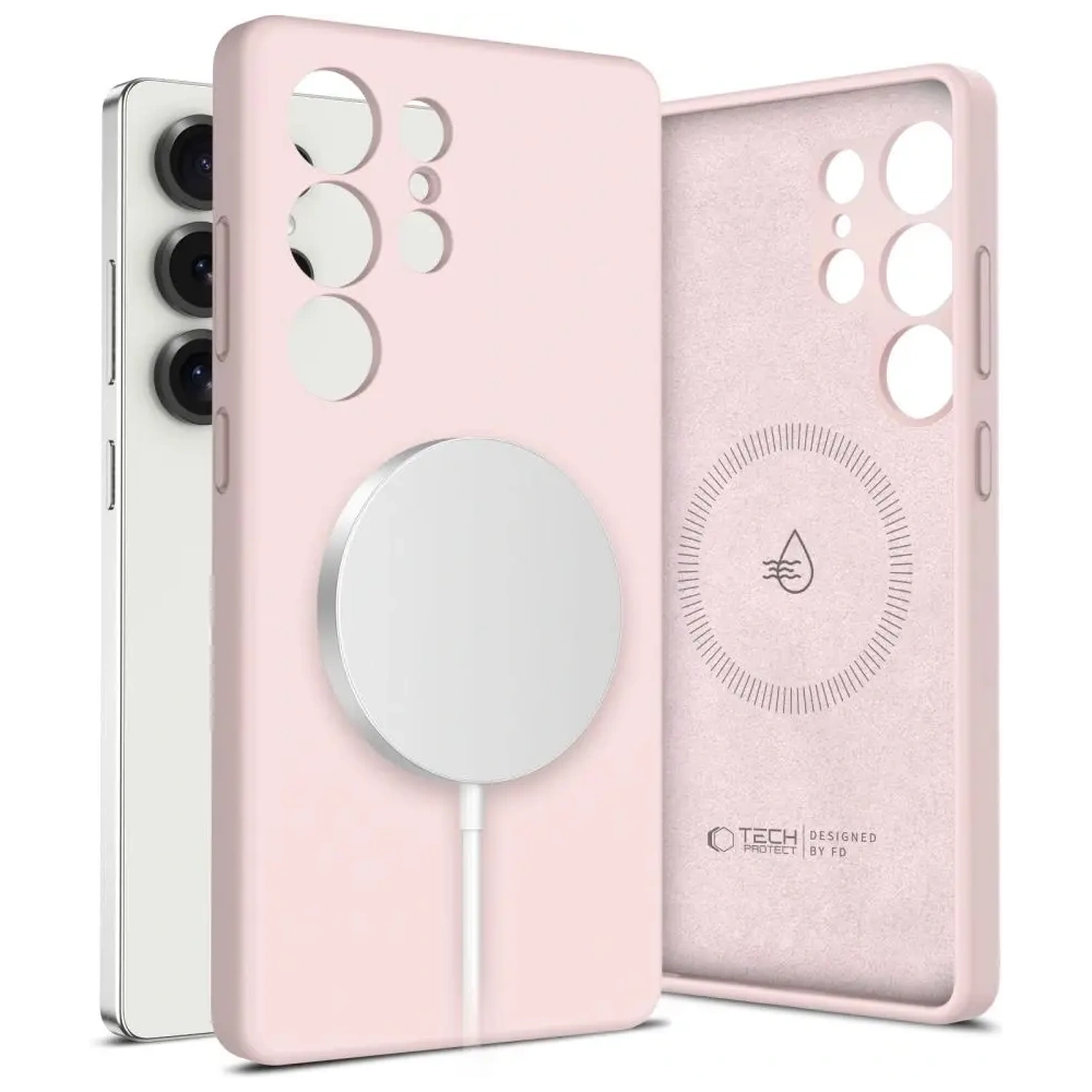 Etui Tech-Protect Liquid Silicone MagSafe Samsung Galaxy S25 Ultra Pink Pearl