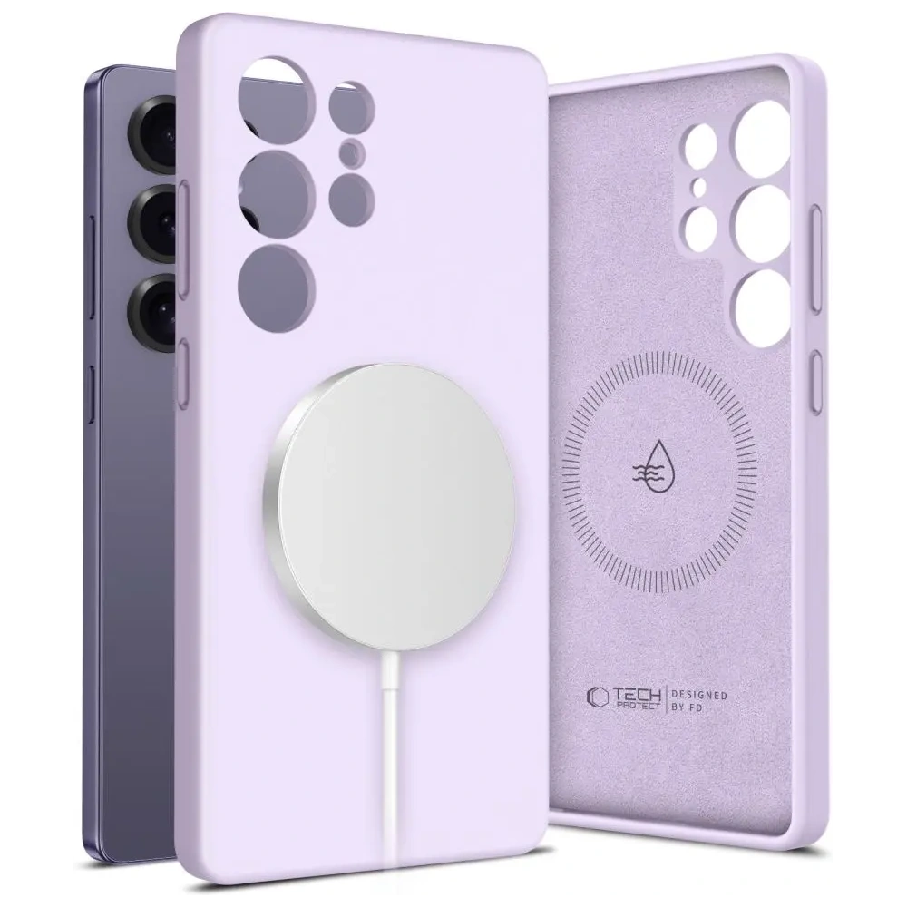 Etui Tech-Protect Liquid Silicone MagSafe Samsung Galaxy S25 Ultra Mauve