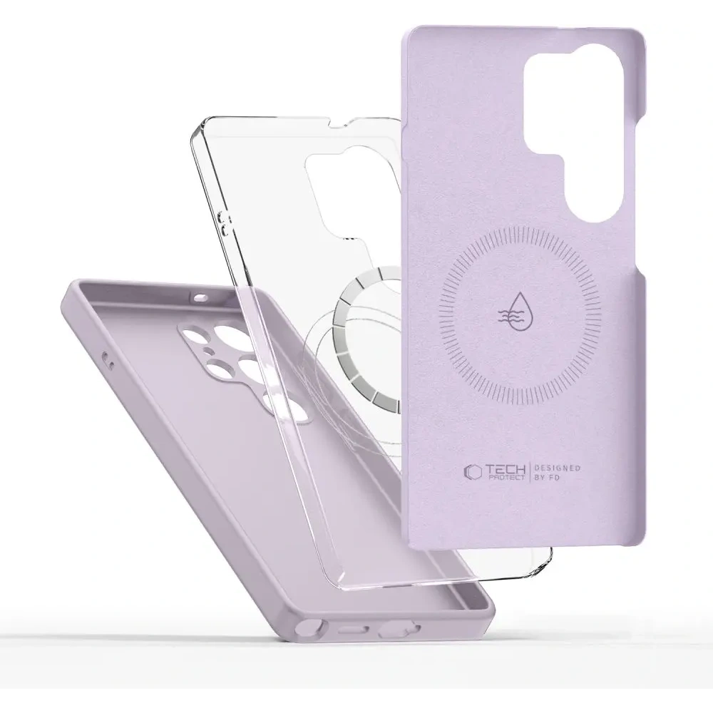 Etui Tech-Protect Liquid Silicone MagSafe Samsung Galaxy S25 Ultra Mauve