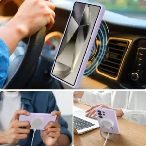 Buy Tech-Protect Liquid Silicone MagSafe Samsung Galaxy S25 Ultra Mauve - THP3786 - {ean13} - Home Screen Store Europe
