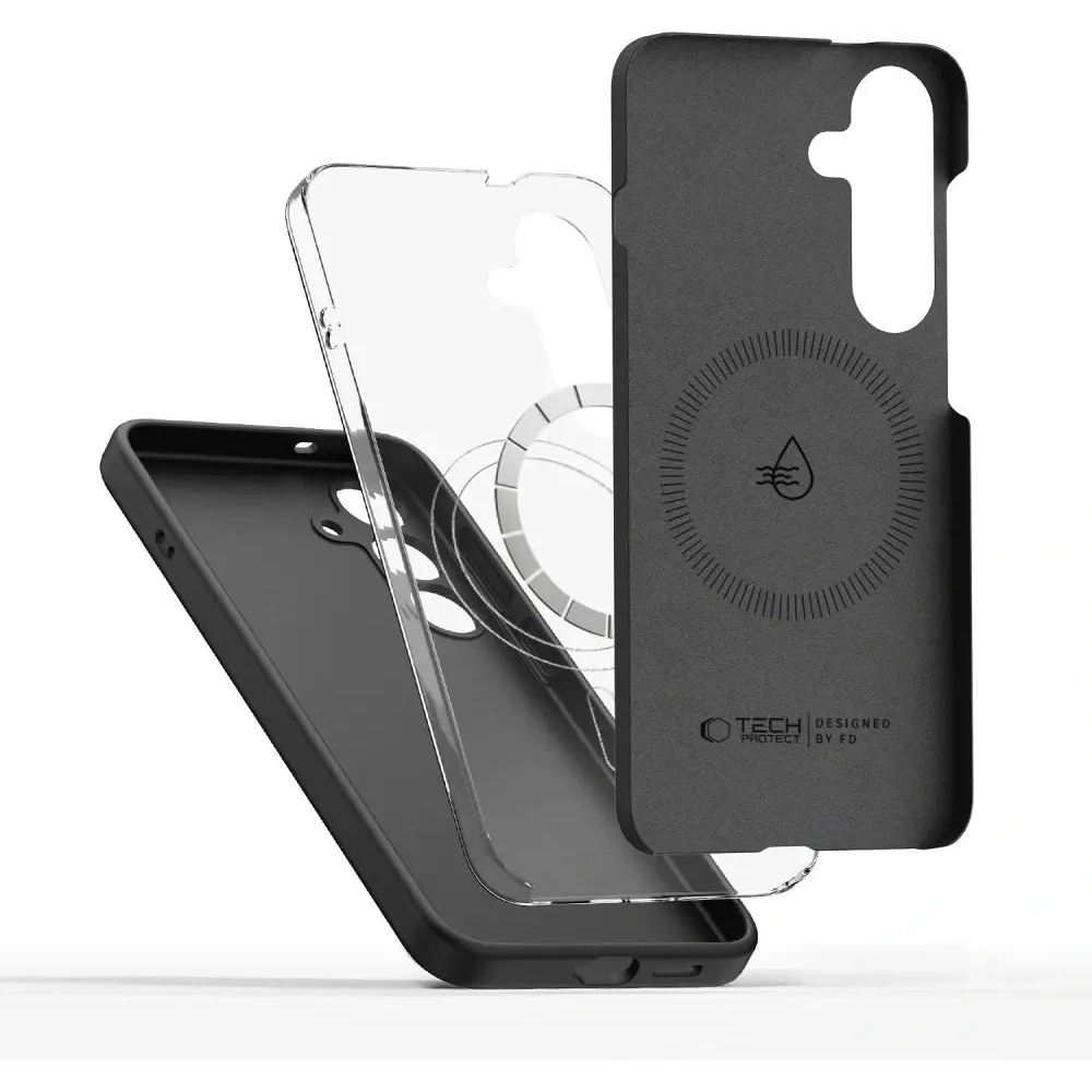 Etui Tech-Protect Liquid Silicone MagSafe Samsung Galaxy S25+ Plus Black