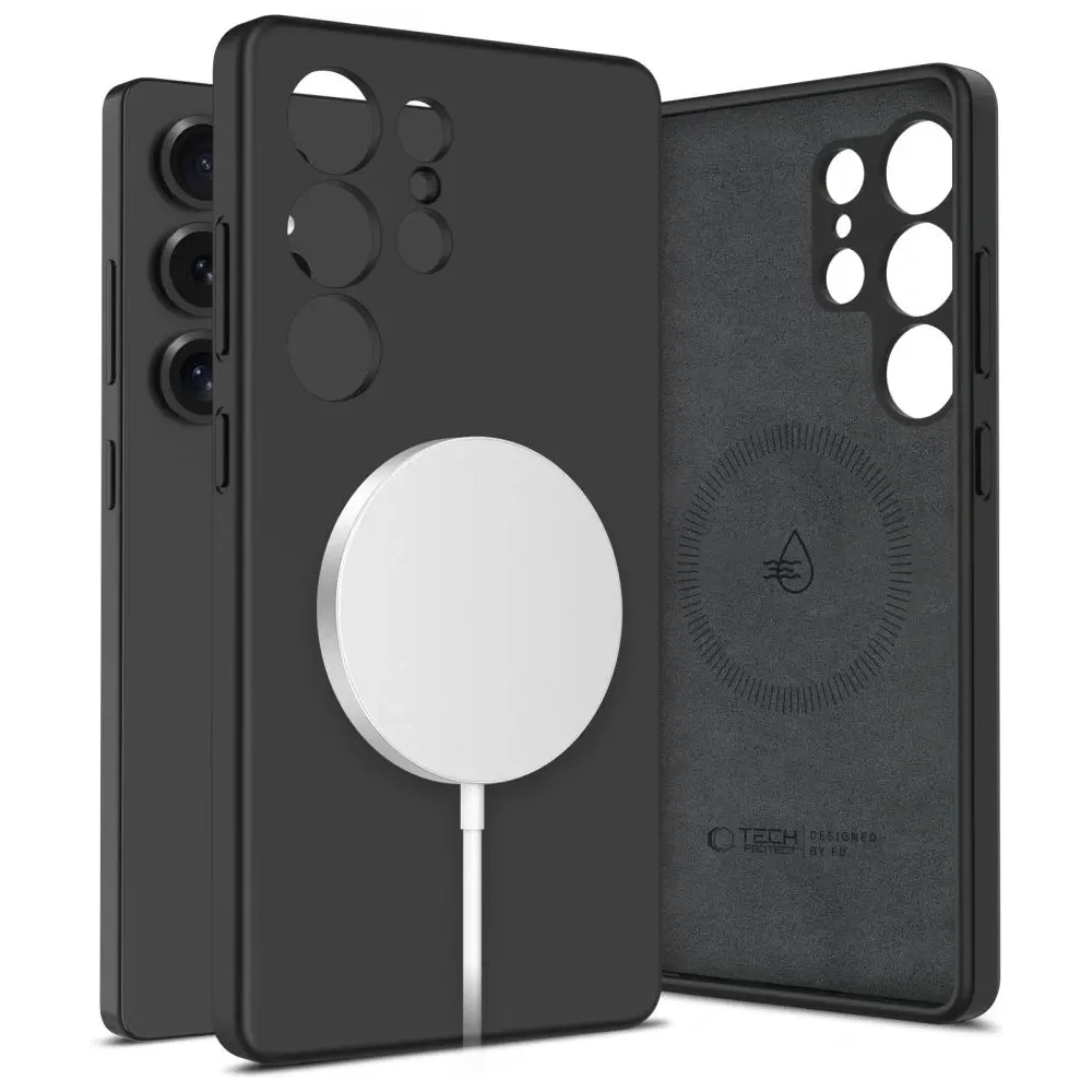 Etui Tech-Protect Liquid Silicone MagSafe Samsung Galaxy S25 Ultra Black