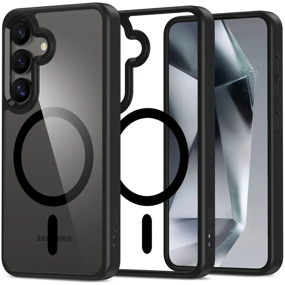 Etui Tech-Protect Magmat MagSafe Samsung Galaxy S25 Black/clear