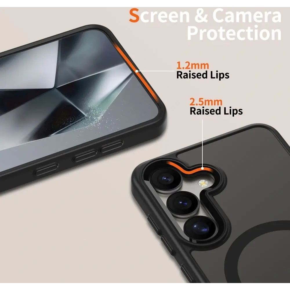 Etui Tech-Protect Magmat MagSafe Samsung Galaxy S25 Black/clear