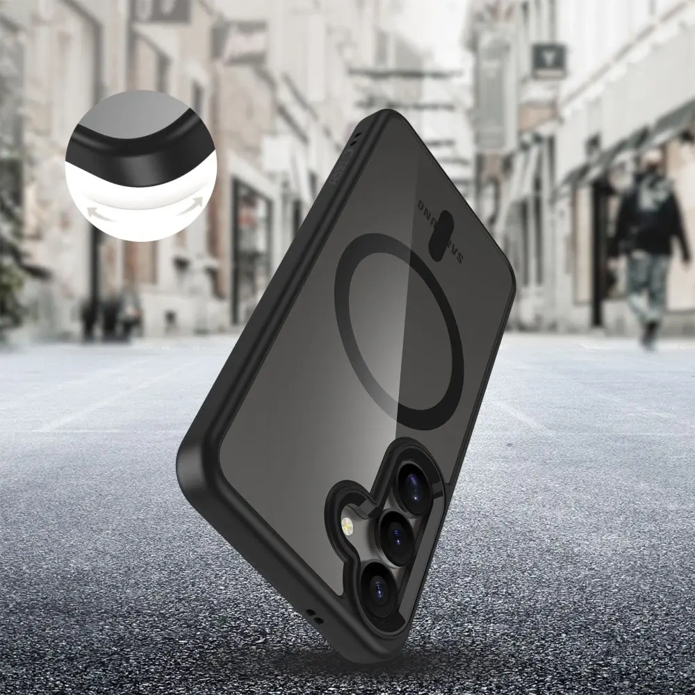 Etui Tech-Protect Magmat MagSafe Samsung Galaxy S25 Black/clear