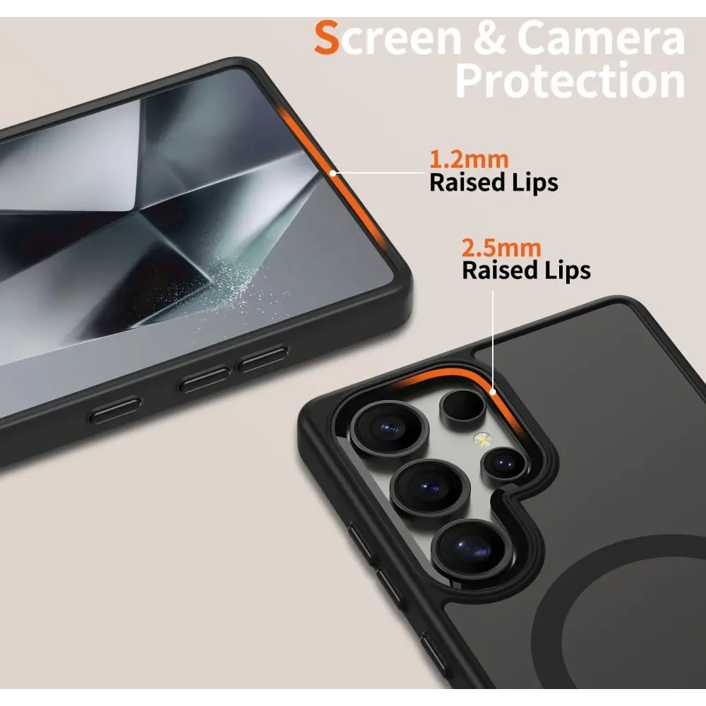 Etui Tech-Protect Magmat MagSafe Samsung Galaxy S25 Ultra Black/clear