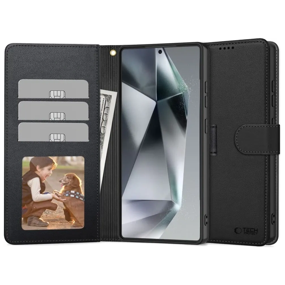 Etui Tech-Protect Wallet Samsung Galaxy S25 Black