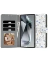 Etui Tech-Protect Wallet Samsung Galaxy S25 Jarní květiny