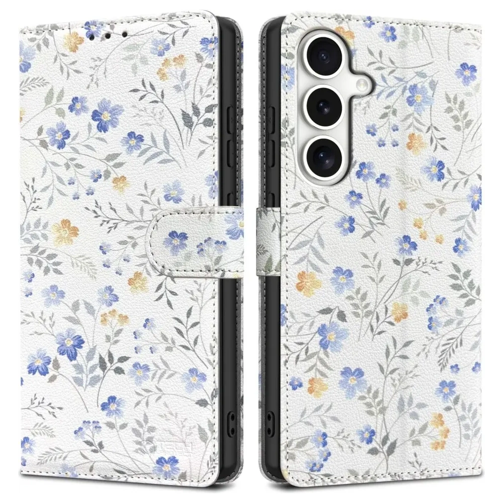 Etui Tech-Protect Wallet Samsung Galaxy S25 Spring Flowers
