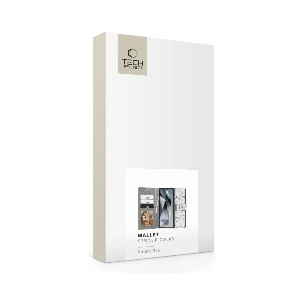 Etui Tech-Protect Wallet Samsung Galaxy S25 Spring Flowers
