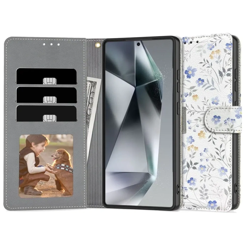 Etui Tech-Protect Wallet Samsung Galaxy S25 Ultra Spring Flowers