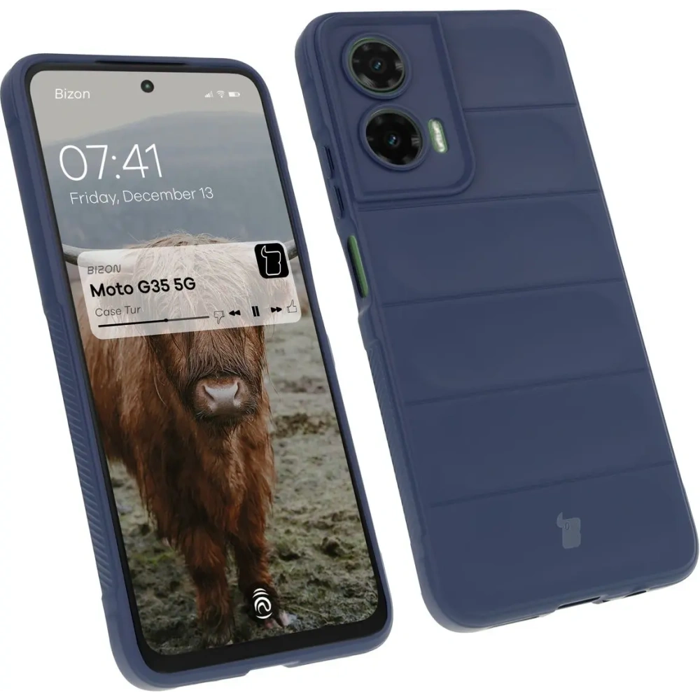 Pancerne etui Bizon Case Tur do Motorola Moto G35 5G granatowe