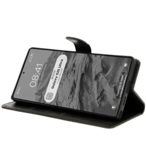 Etui z klapką Bizon Case Pocket do Samsung Galaxy S25 Ultra czarne