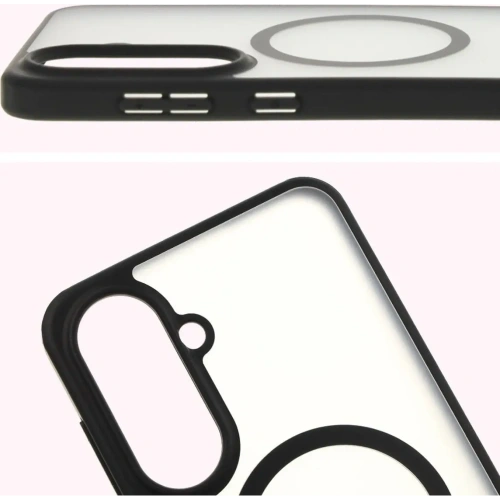 Kup Etui z pierścieniem magnetycznym Bizon Case MatteO do Samsung Galaxy A56 5G półprzezroczyste z czarną ramką - BIZ8124 - {ean13} - Sklep Home Screen