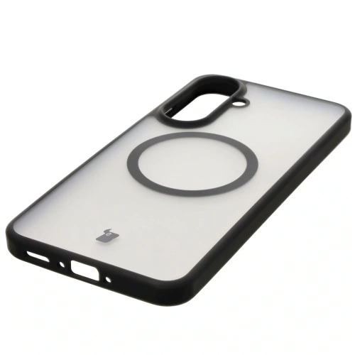 Kup Etui z pierścieniem magnetycznym Bizon Case MatteO do Samsung Galaxy A56 5G półprzezroczyste z czarną ramką - BIZ8124 - {ean13} - Sklep Home Screen