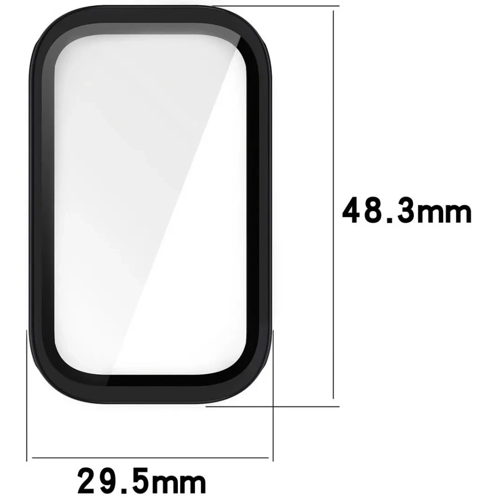 Etui ze szkłem do zegarka Bizon Case+Glass Watch do Xiaomi Smart Band 9 Active / Redmi Band 3 czarne