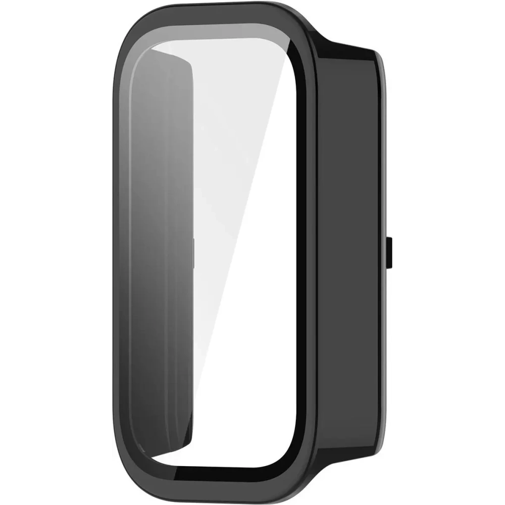 Etui ze szkłem do zegarka Bizon Case+Glass Watch do Xiaomi Smart Band 9 Active / Redmi Band 3 czarne