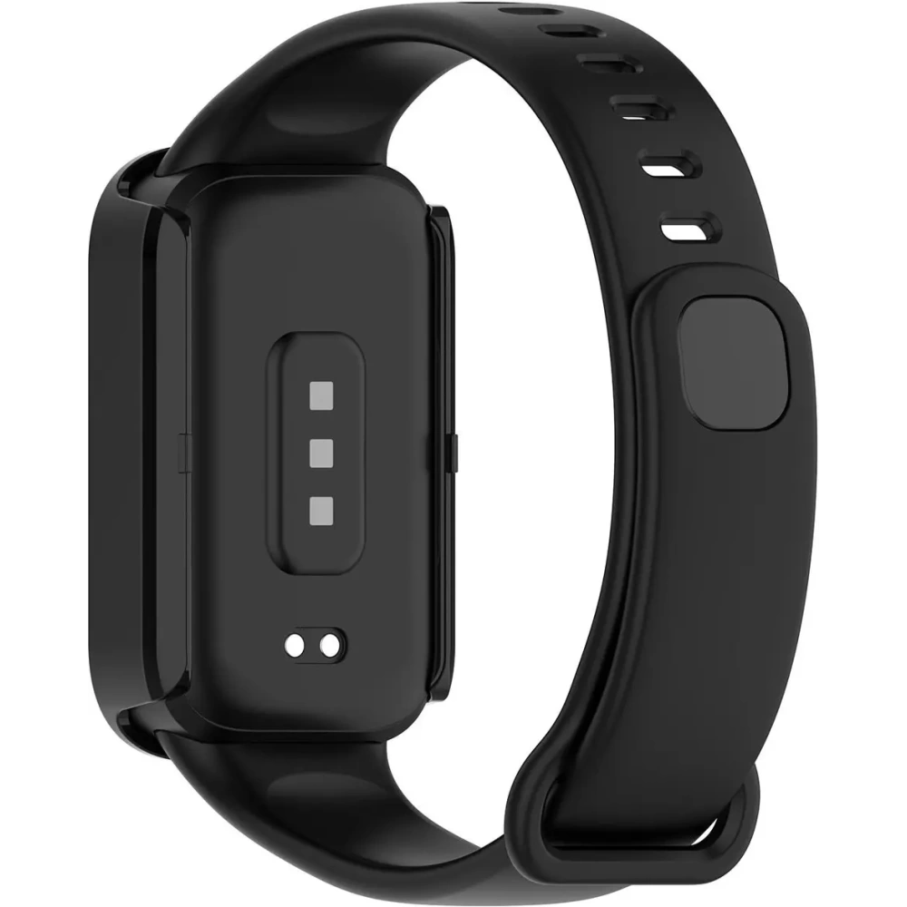 Etui ze szkłem do zegarka Bizon Case+Glass Watch do Xiaomi Smart Band 9 Active / Redmi Band 3 czarne