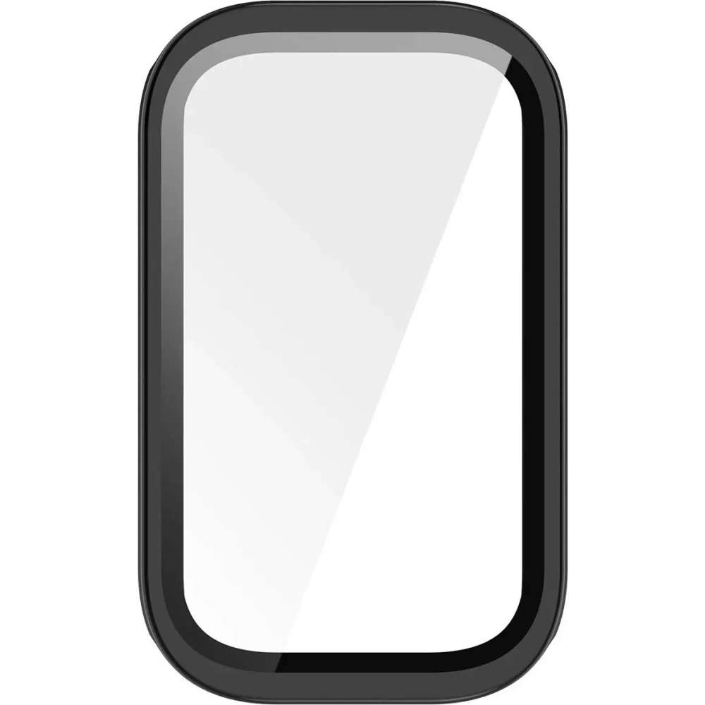 Etui ze szkłem do zegarka Bizon Case+Glass Watch do Xiaomi Smart Band 9 Active / Redmi Band 3 czarne