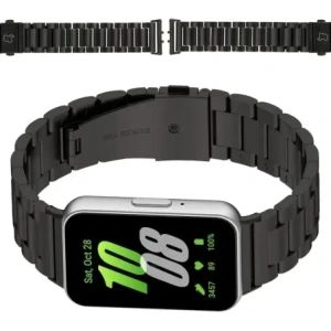 Kup Pásek z nerezové oceli Bizon Strap Watch Aura do Samsung Galaxy Fit 3 černý - BIZ8126 - {ean13} - Sklep Home Screen