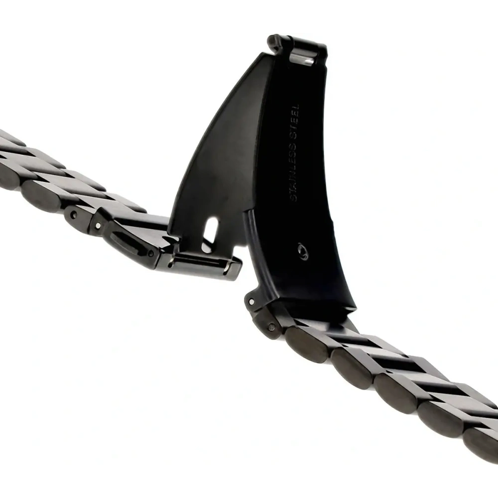 Pasek ze stali nierdzewnej Bizon Strap Watch Aura do Samsung Galaxy Fit 3 czarny