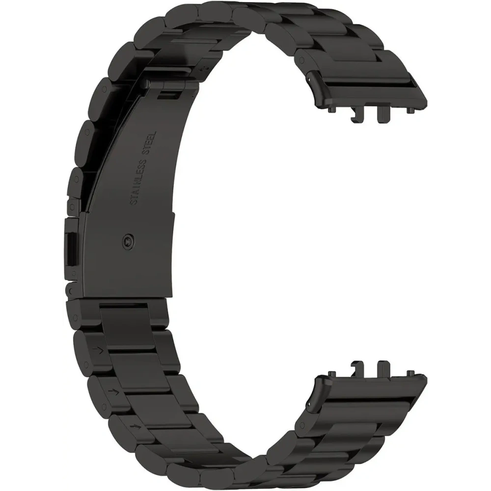 Pasek ze stali nierdzewnej Bizon Strap Watch Aura do Samsung Galaxy Fit 3 czarny