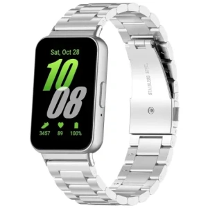 Kup Pasek ze stali nierdzewnej Bizon Strap Watch Aura do Samsung Galaxy Fit 3 srebrny - BIZ8127 - {ean13} - Sklep Home Screen
