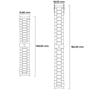 Kup Pasek ze stali nierdzewnej Bizon Strap Watch Aura do Samsung Galaxy Fit 3 srebrny - BIZ8127 - {ean13} - Sklep Home Screen