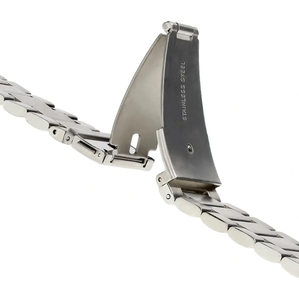 Pasek ze stali nierdzewnej Bizon Strap Watch Aura do Samsung Galaxy Fit 3 srebrny