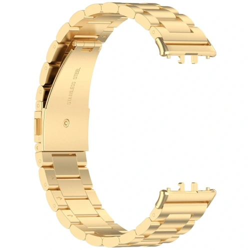 Kup Pasek ze stali nierdzewnej Bizon Strap Watch Aura do Samsung Galaxy Fit 3 złoty - BIZ8128 - {ean13} - Sklep Home Screen