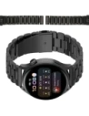 Pasek ze stali nierdzewnej Bizon Strap Watch Aura do Smartwatcha 18 mm czarny