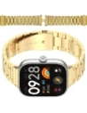 Pasek ze stali nierdzewnej Bizon Strap Watch Aura do Xiaomi Redmi Watch 4 / Smart Band 8 Pro / 9 Pro złoty