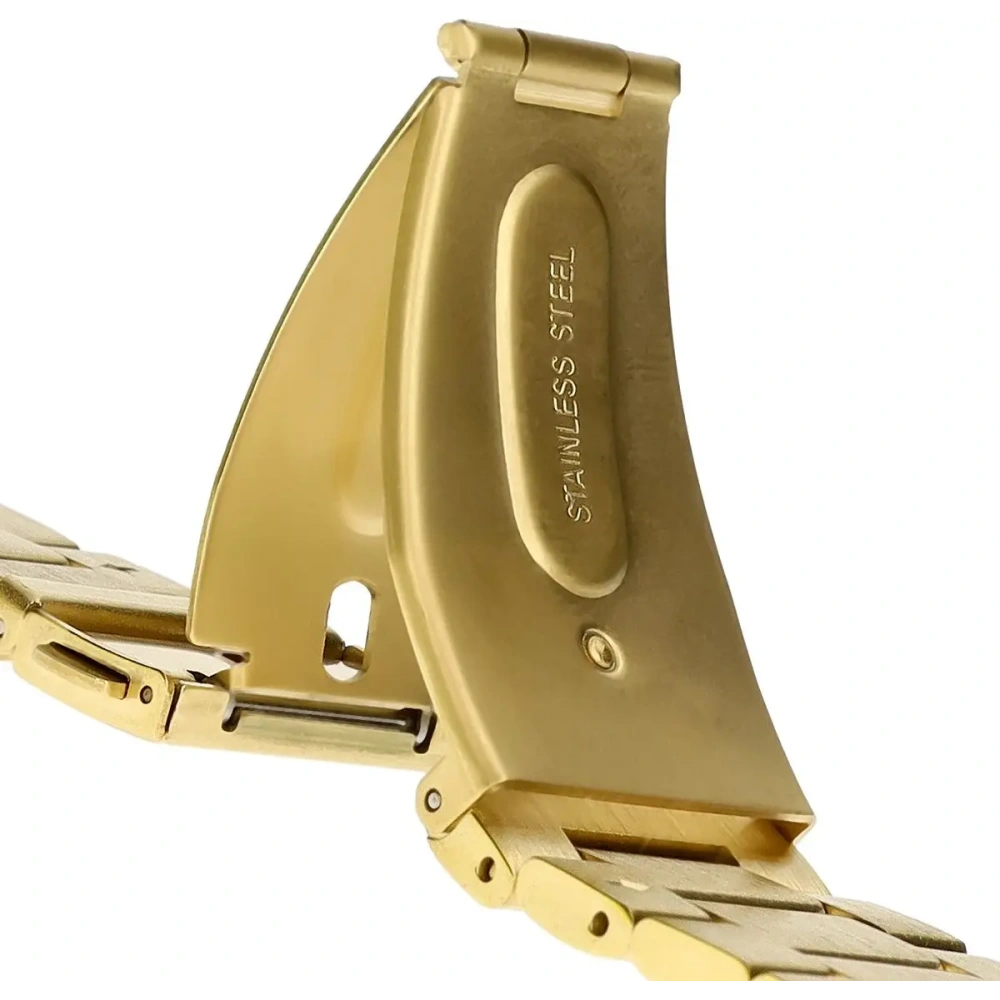 Pasek ze stali nierdzewnej Bizon Strap Watch Aura do Xiaomi Redmi Watch 4 / Smart Band 8 Pro / 9 Pro złoty