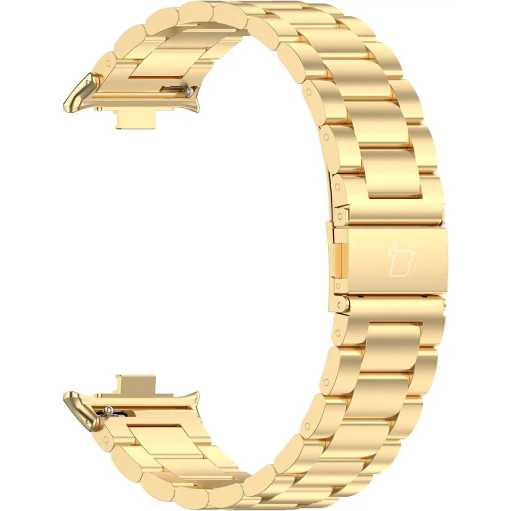Pasek ze stali nierdzewnej Bizon Strap Watch Aura do Xiaomi Redmi Watch 4 / Smart Band 8 Pro / 9 Pro złoty