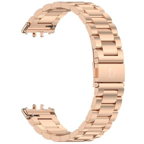 Kup Pasek ze stali nierdzewnej Bizon Strap Watch Aura do Samsung Galaxy Fit 3 różowozłoty - BIZ8132 - {ean13} - Sklep Home Screen