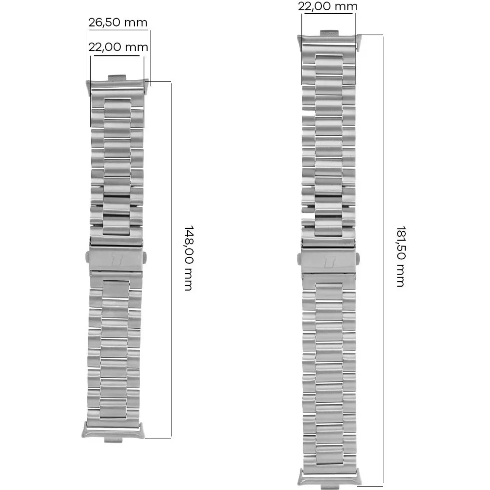 Pasek ze stali nierdzewnej Bizon Strap Watch Aura do Xiaomi Redmi Watch 4 / Smart Band 8 Pro / 9 Pro srebrny