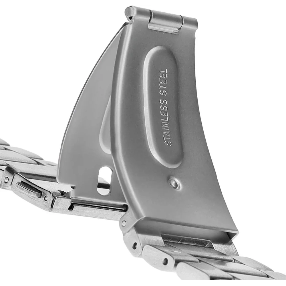 Pasek ze stali nierdzewnej Bizon Strap Watch Aura do Xiaomi Redmi Watch 4 / Smart Band 8 Pro / 9 Pro srebrny