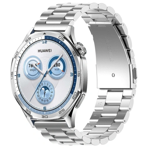 Kup Pasek ze stali nierdzewnej Bizon Strap Watch Aura do Smartwatcha 22mm srebrny - BIZ8139 - {ean13} - Sklep Home Screen