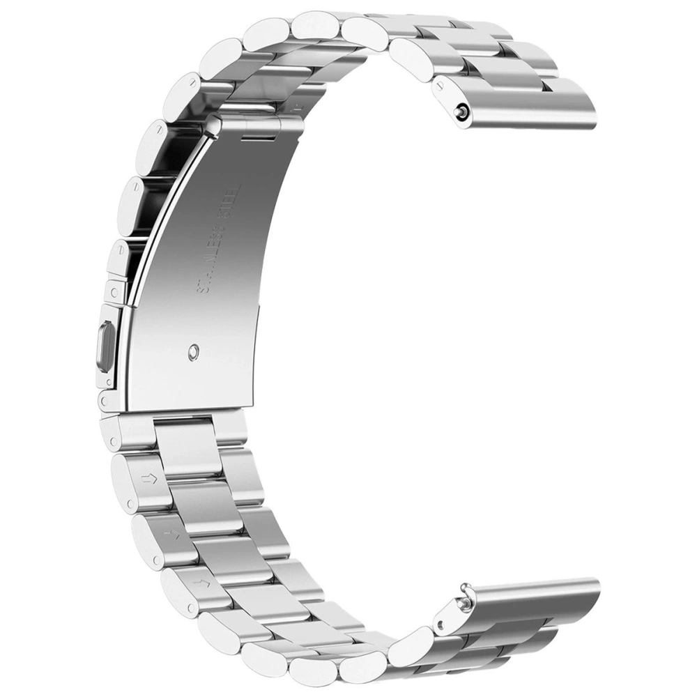 Pasek ze stali nierdzewnej Bizon Strap Watch Aura do Smartwatcha 22mm srebrny