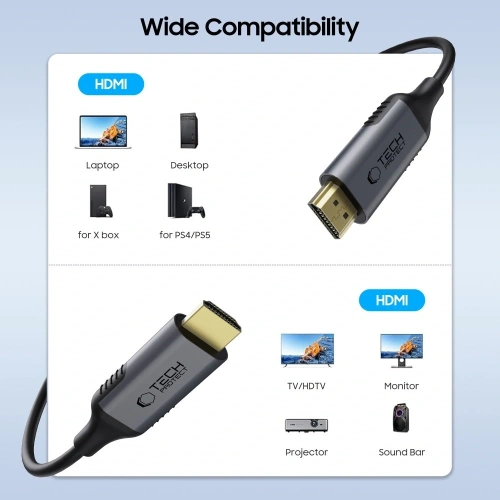 Kup Tech-Protect Ultraboost Kabel HDMI / HDMI 2.1 4K 120Hz / 8K 60Hz 200cm Schwarz - THP3803 - {ean13} - Sklep Home Screen