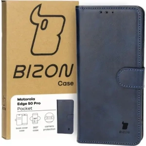 Kup Etui z klapką Bizon Case Pocket do Motorola Edge 50 Pro granatowe - BIZ8141 - {ean13} - Sklep Home Screen