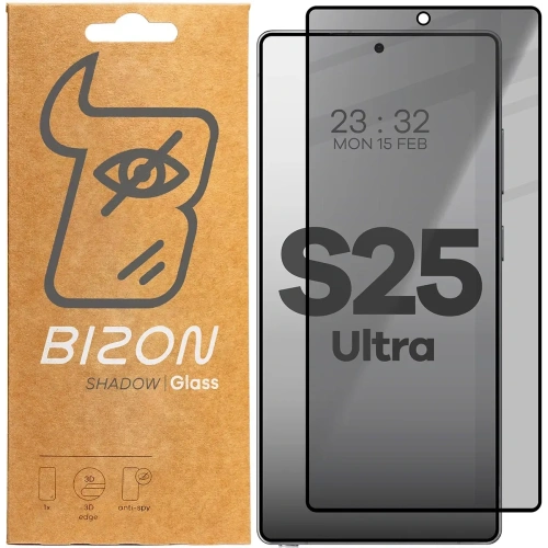 Buy Bizon Glass Edge Shadow Samsung Galaxy S25 Ultra tinted with a black frame - BIZ8142 - {ean13} - Home Screen Store Europe